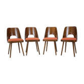 Ensemble de quatre chaises de salle à manger conçu par Oswald Haerdtl, années 1960