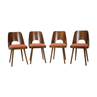 Ensemble de quatre chaises de salle à manger conçu par Oswald Haerdtl, années 1960