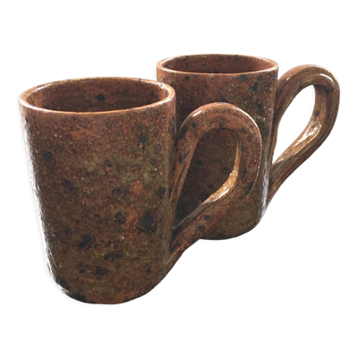 Paire de mugs brutalistes