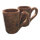 Pair of brutalist mugs