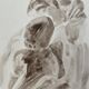 Painting signed sepia monochrome watercolor study of the statue “Rodin’s kiss”