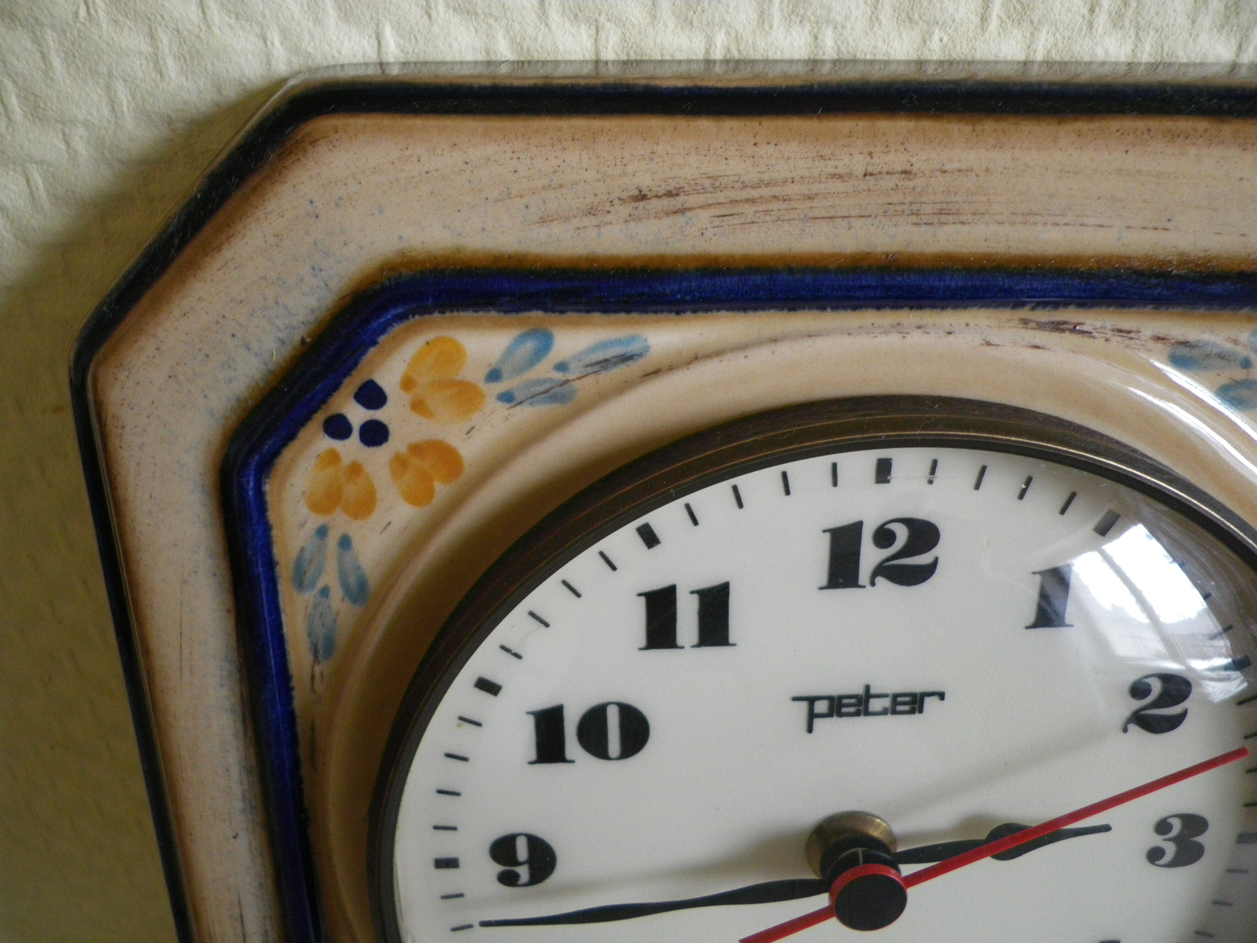 Enamel ceramic pendule/clock - Mark Peter - Germany