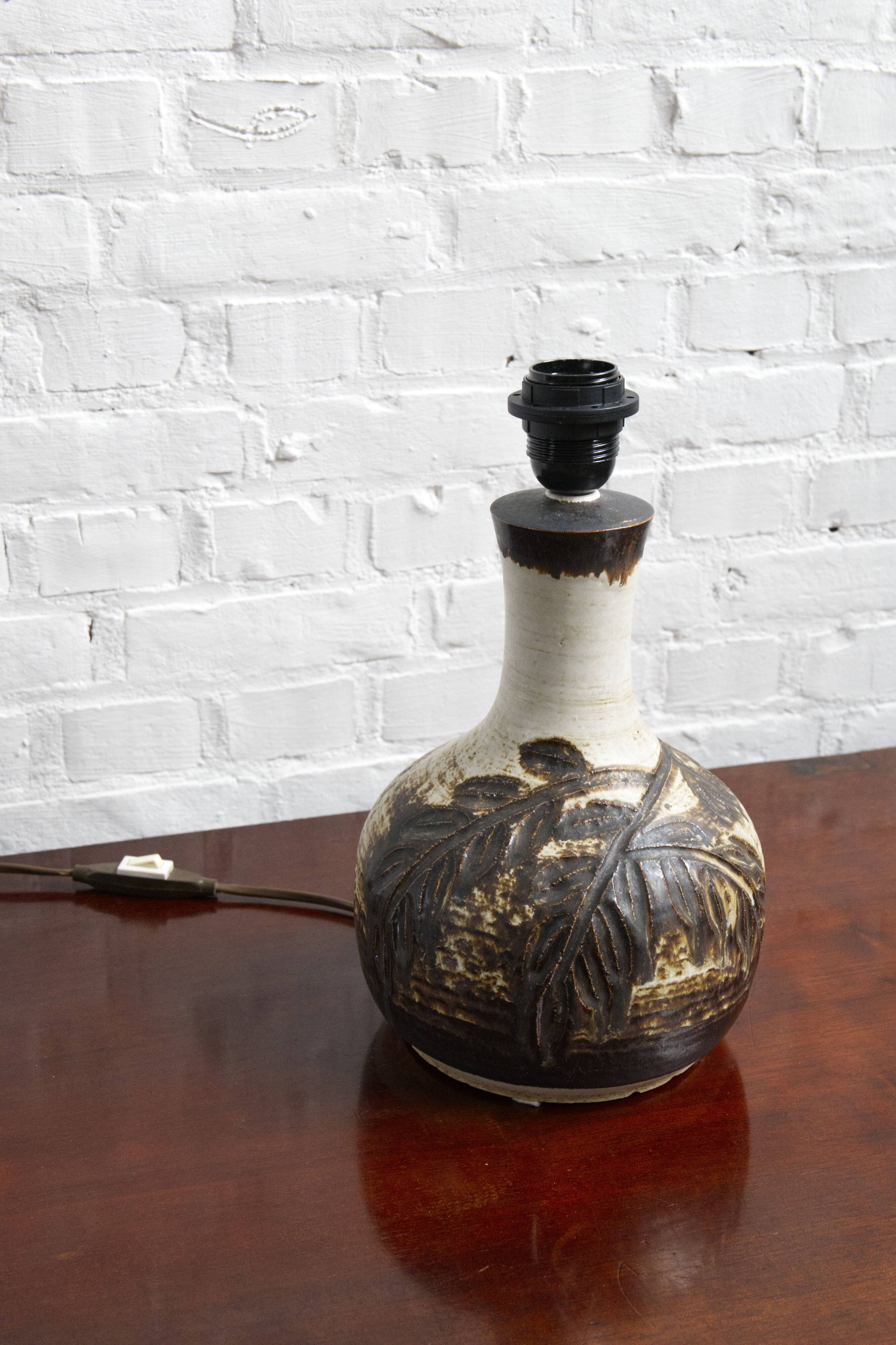 Vintage ceramic table lamp by Axella, Denmark