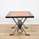 Superbe table basse en fer forgé et céramique - 1960