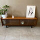 Mini vintage sideboard in vintage wood (removable windows)
