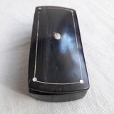 Old Napoleon III style snuffbox in blackened wood