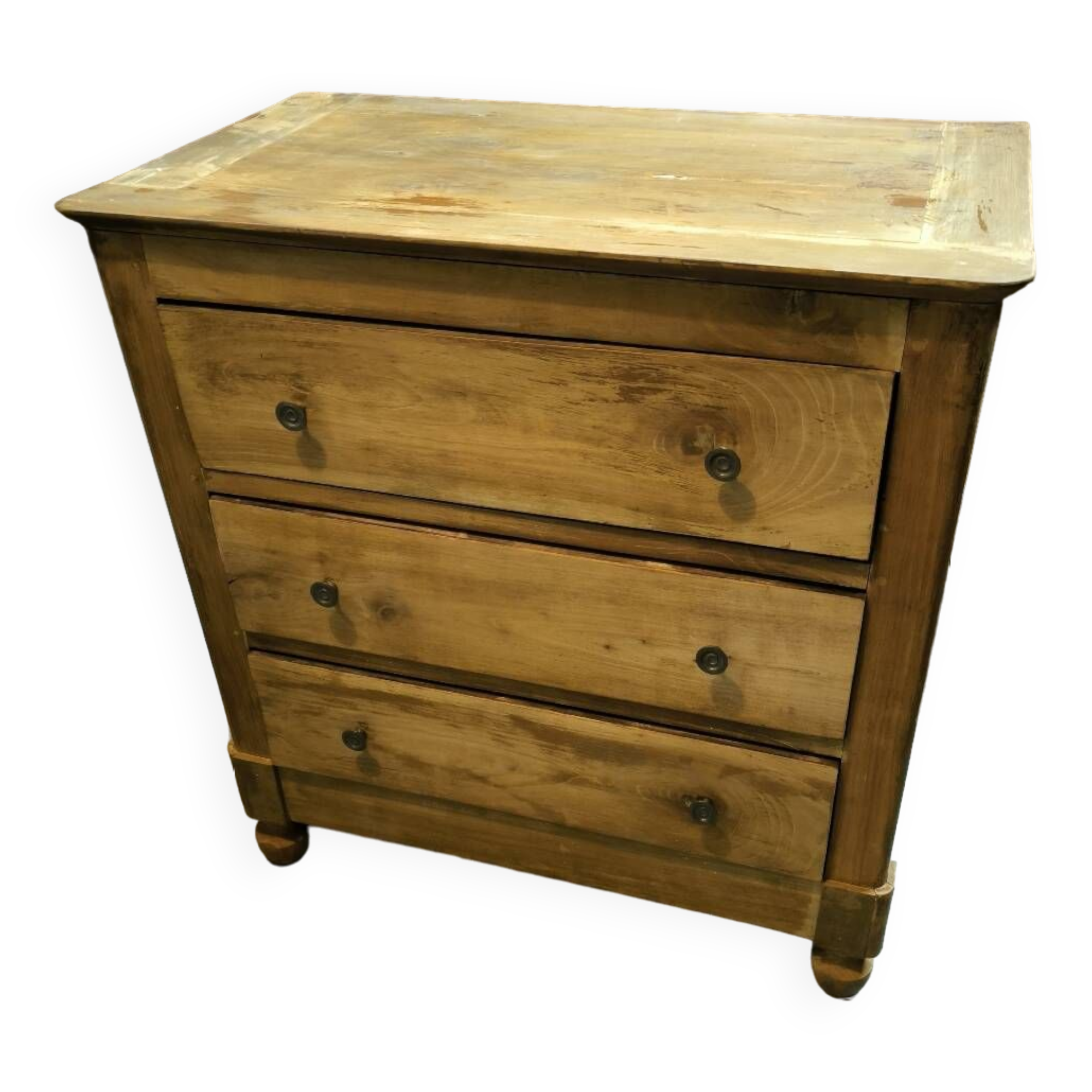 Small chest of drawers in solid walnut circa 1840