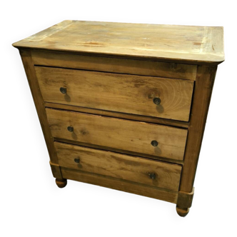 Petite commode en noyer massif vers 1840