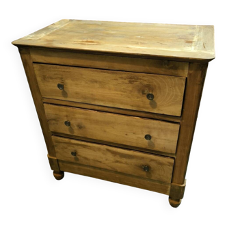Small chest of drawers in solid walnut circa 1840