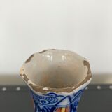 Polychrome vase eighteenth century in Delft earthenware
