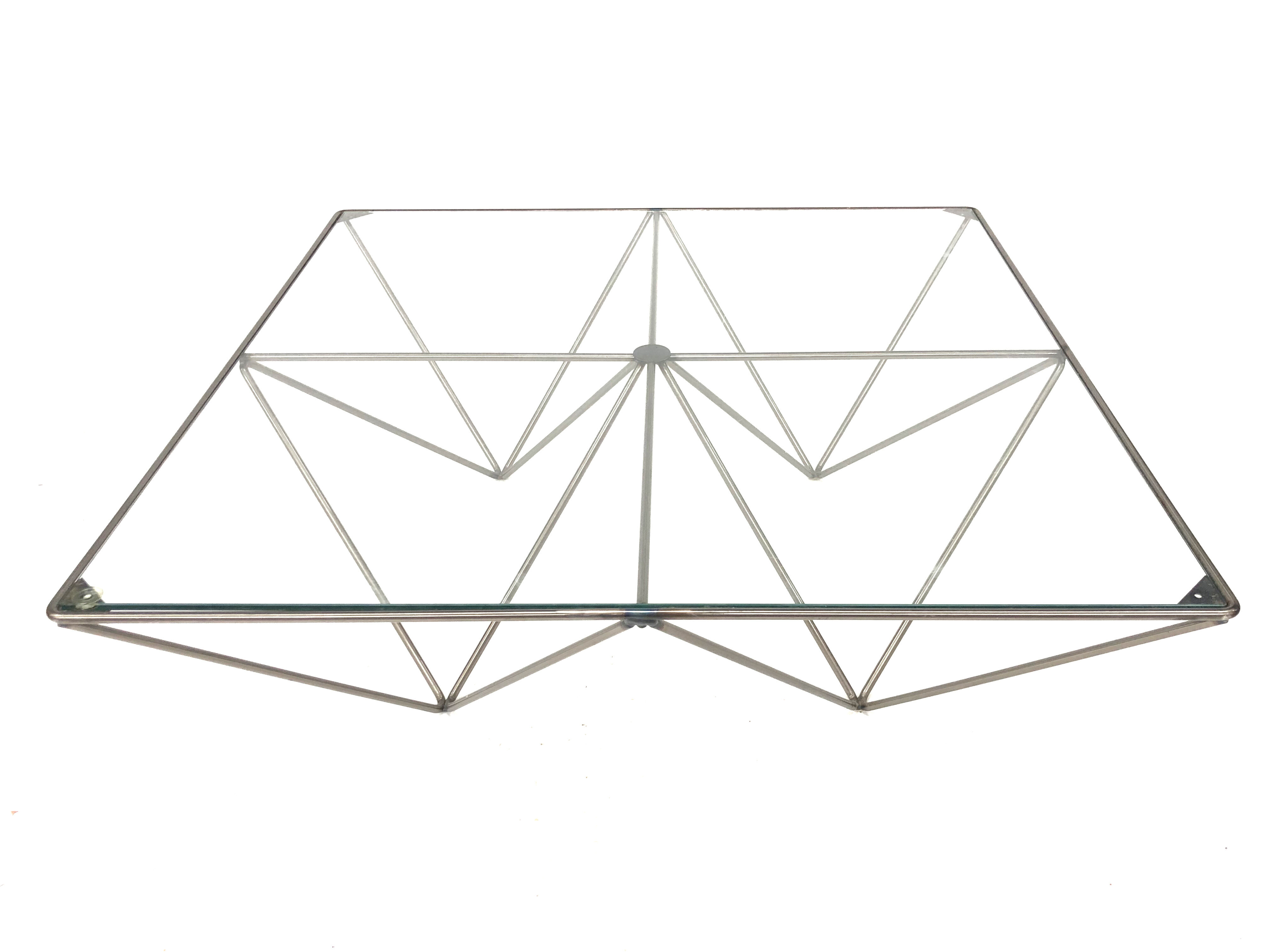Table low vintage 60s/70s design steel wire