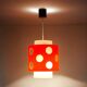 Space Age Hanging Lamp in Orange and White Polycarbonate, 1970s