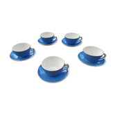 Lot de 5 tasses et soucoupes à café, Villeroy Boch