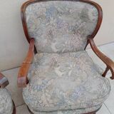 Paire de fauteuils bergère ancienne vintage