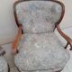 Pair of vintage antique bergère armchairs