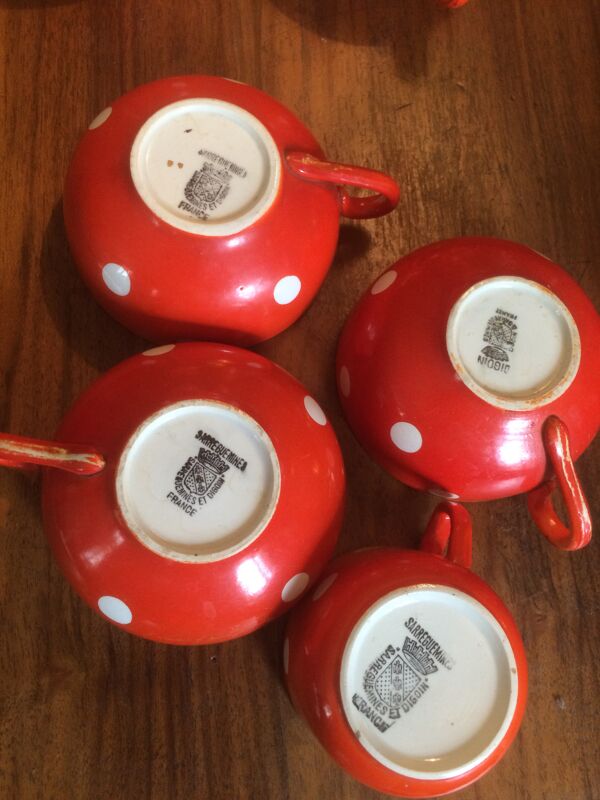 Service à Thé et Café des années 1940 - 36 pièces - Sarreguemines & Digoin