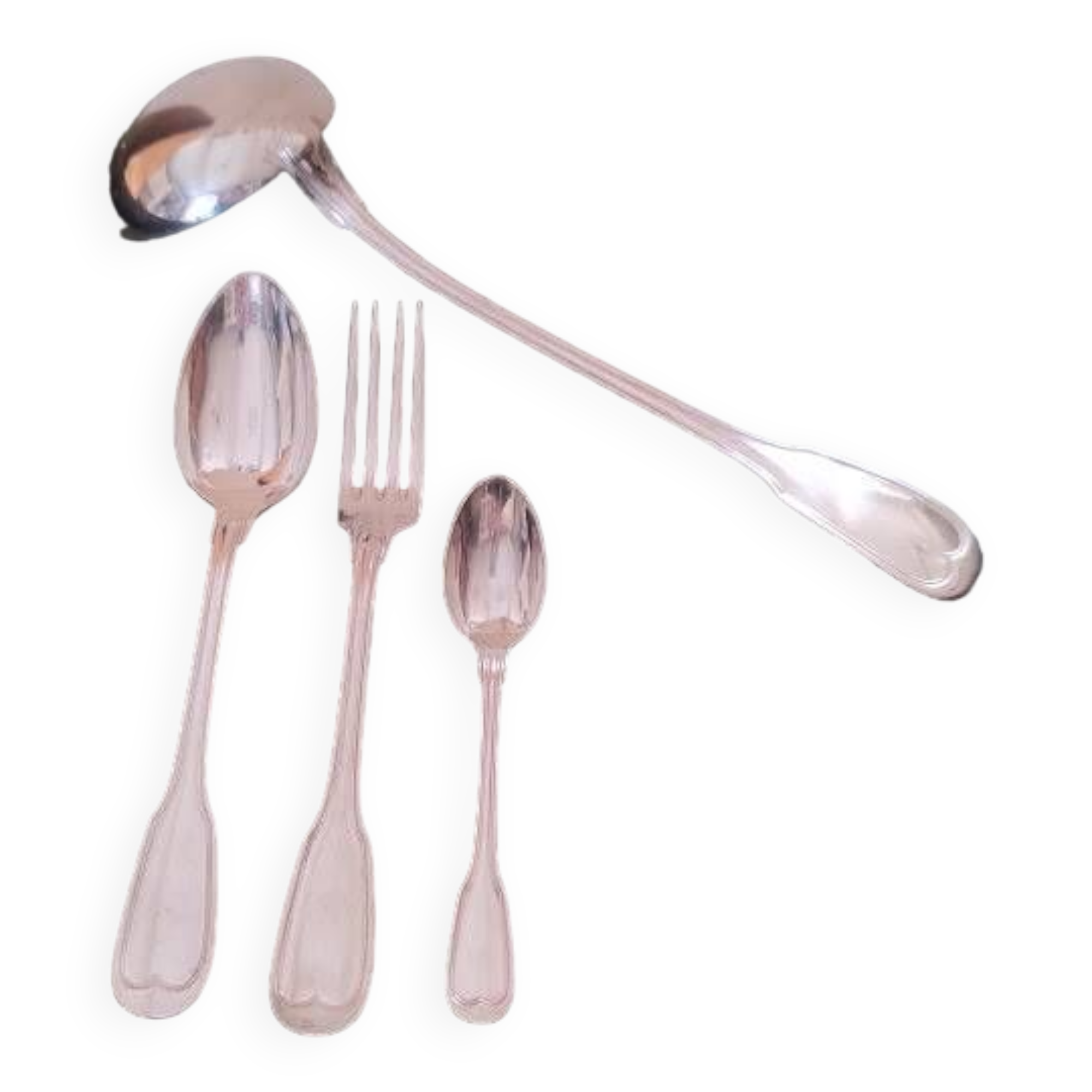 Ménagère de 37 couverts modèle filet, Argenterie