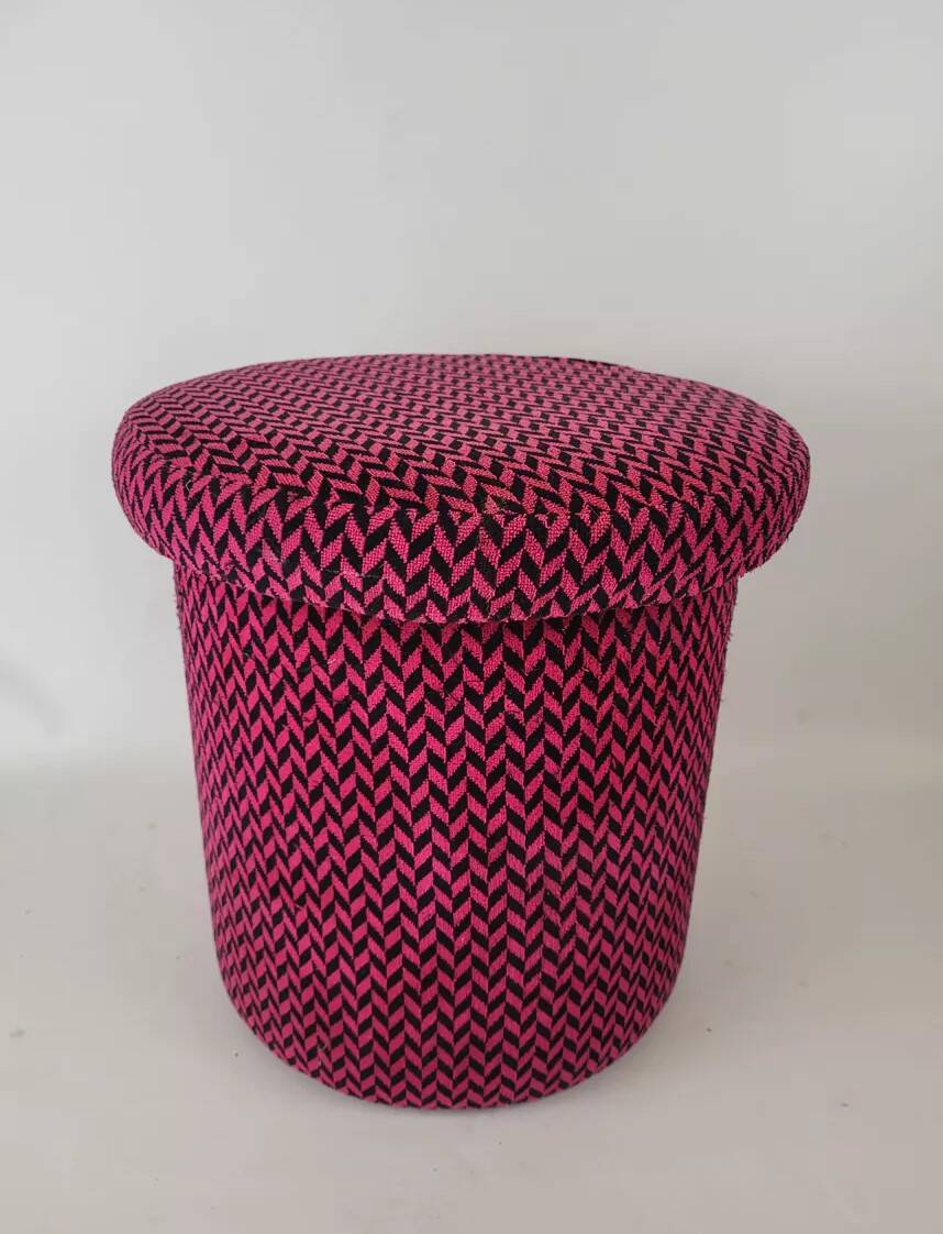 Vintage pouf stool from the 70s and 80s