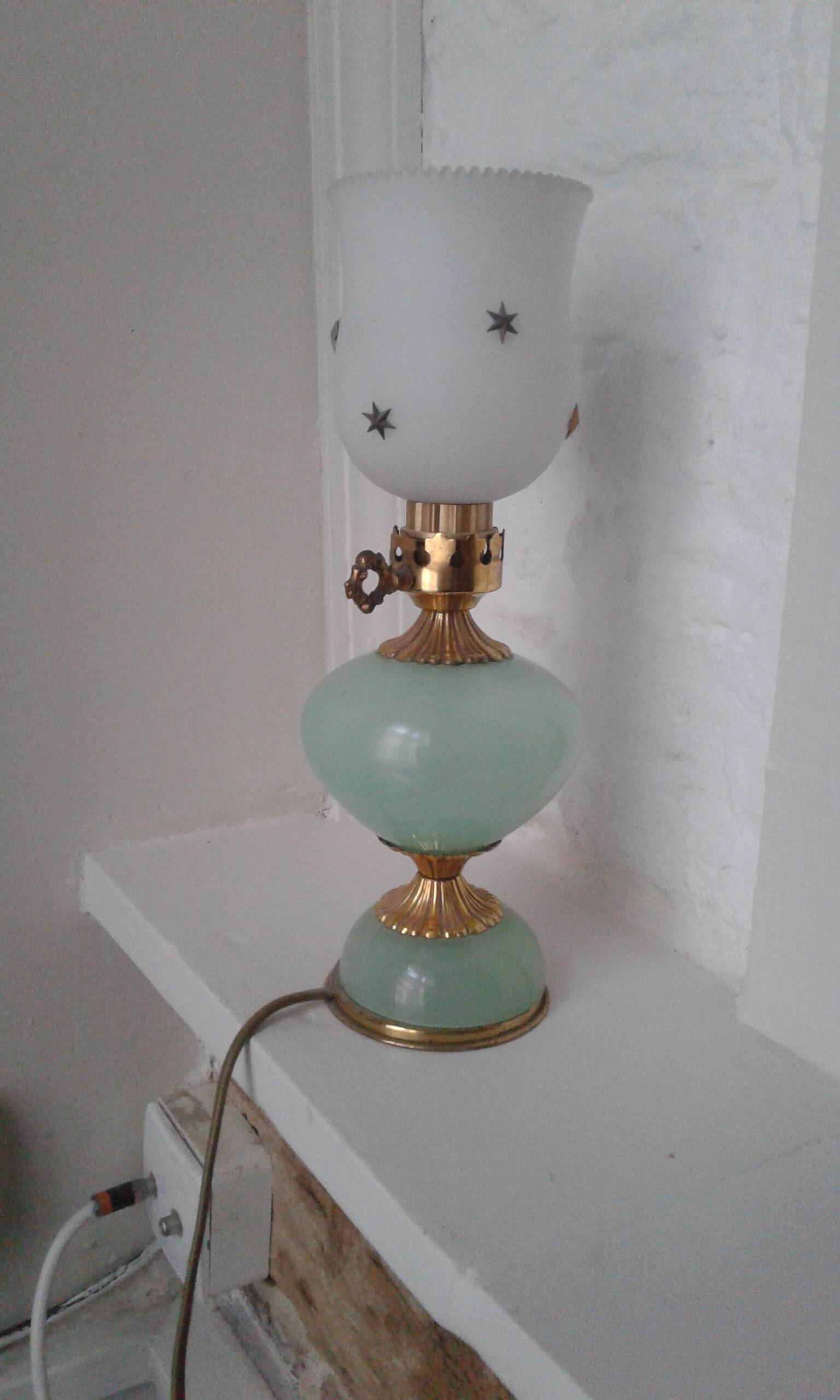 Opaline lamps.