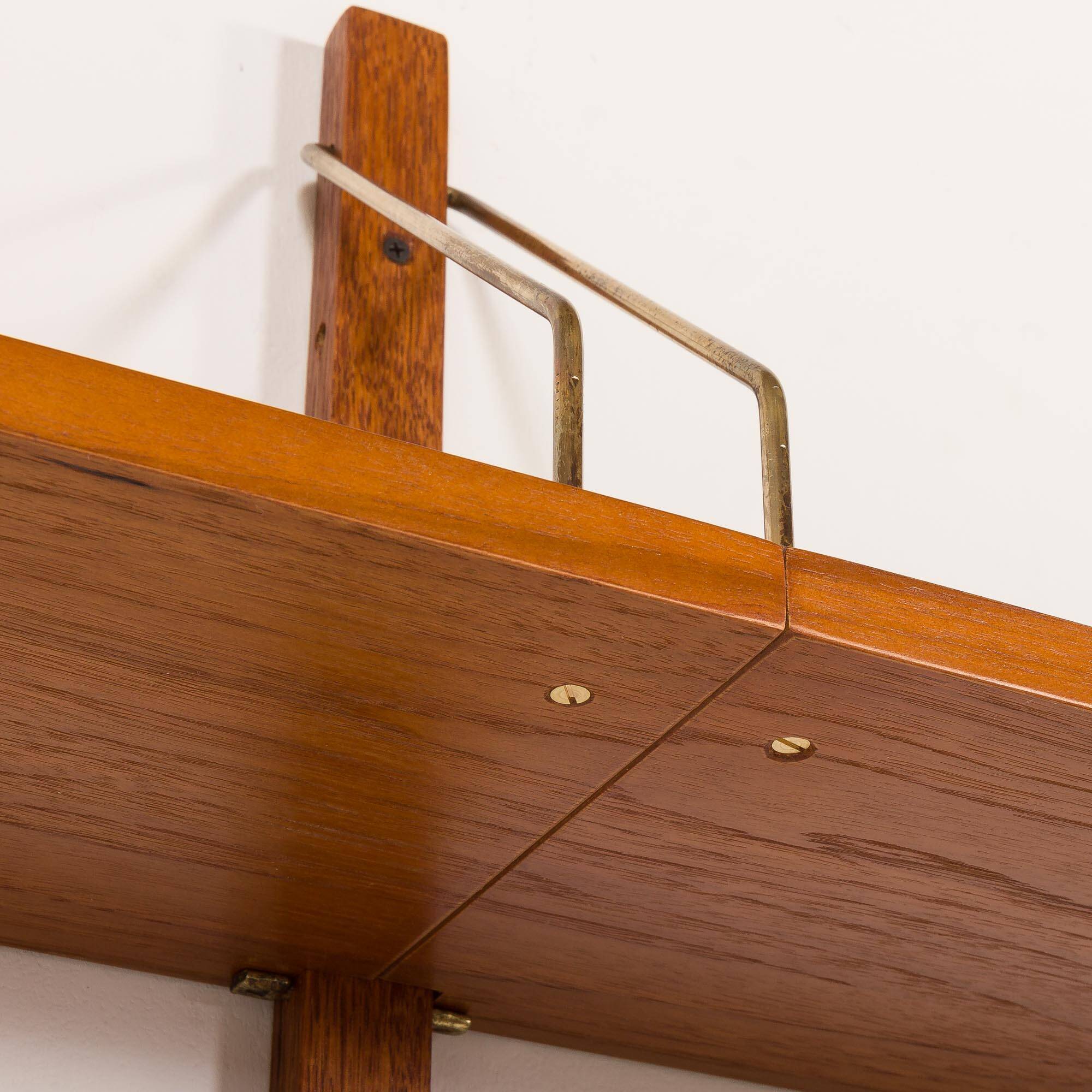 Danish vintage teak wall unit with a desk, 1960s