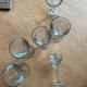 Set of 6 thick antique wine glasses