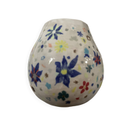 Vintage round vase in glazed ceramic with Millefiori decoration.