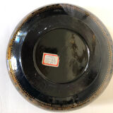 Antique black lacquered wooden coupe with gold decoration - late 19th century