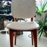 Vintage 1950s 60s dining room chair with tapered legs