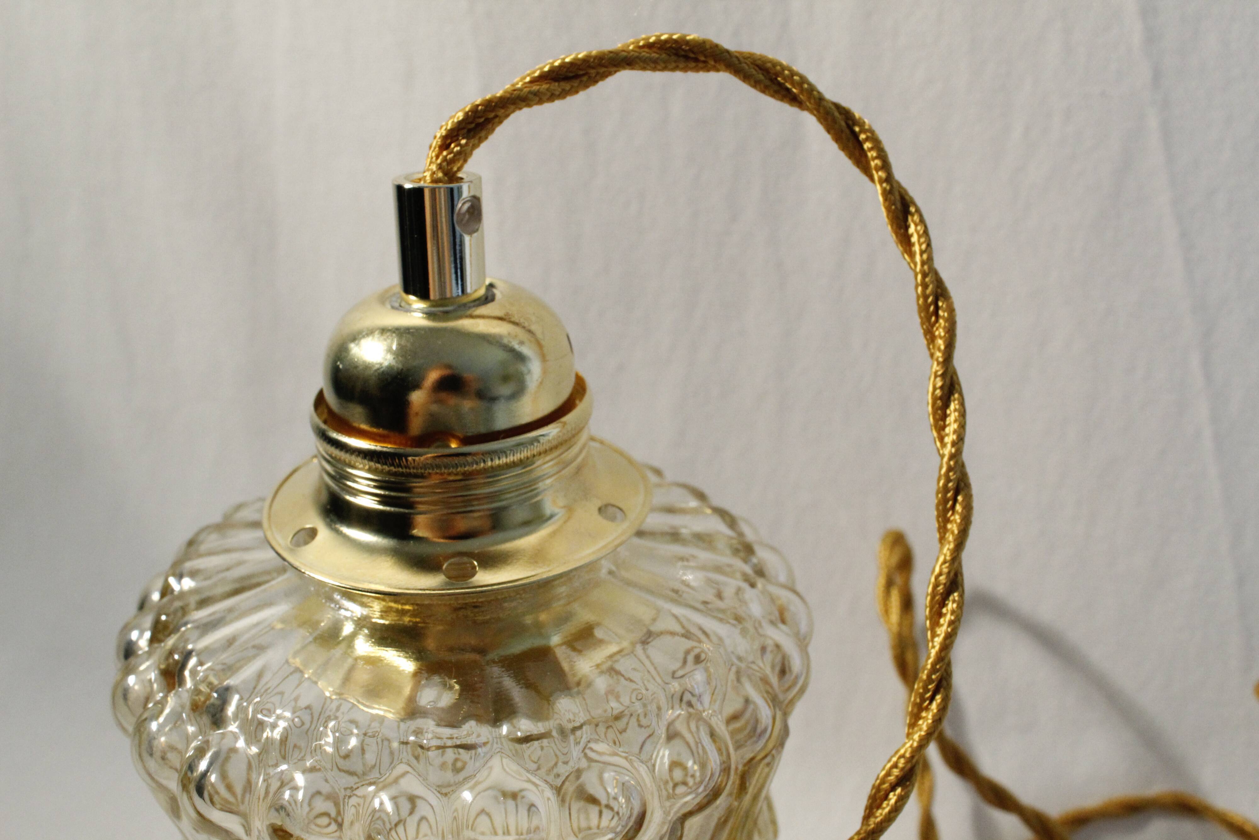 Vintage amber glass sweeper