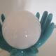 Ceramic and opaline lamp forming two hands, 1970s