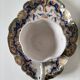 Breakfast set duo Desvres Fourmaintraux regionalist decoration