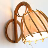 Rattan sconce, vintage