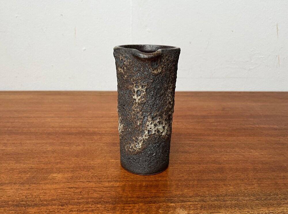Brutalist Carafe Vase West German in Fat Lava Ceramic from the 1960s by Jopeko