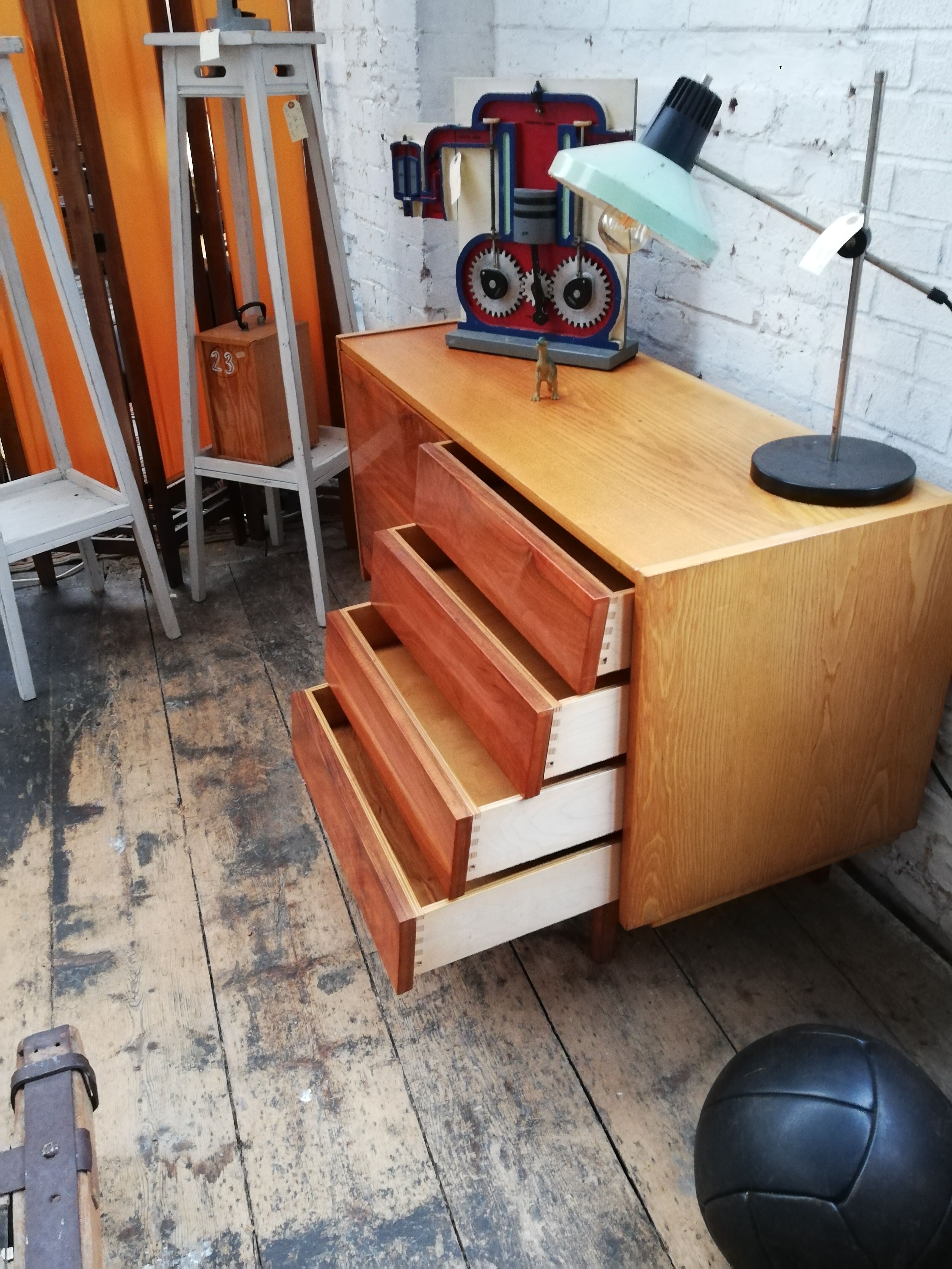 Vintage chest of drawers, Czech row1960, Jiří Jiroutek, vintage
