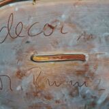 Plate signed Monique Brunner, Pansier, Pottery of the Aquarius, Vallauris