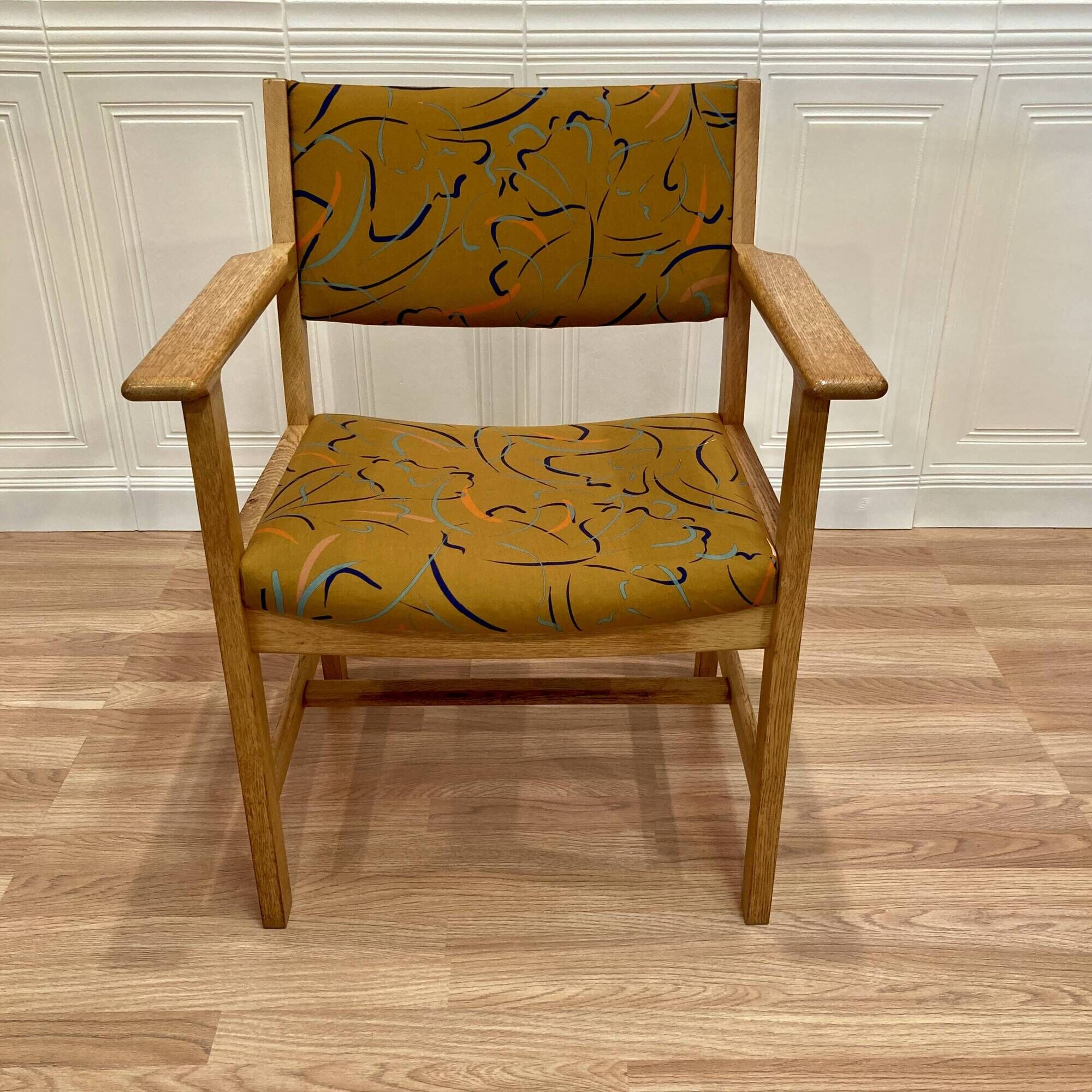 Set of 6 armchairs stamped Hans Wegner "Scandinavian design" 1960.
