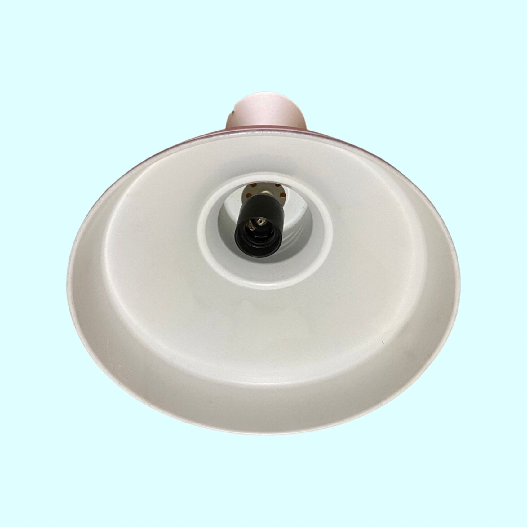 Purple vintage pendant light from the mid-century - danish design industrial metal hanging lamp