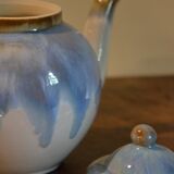Blue ceramic teapot