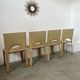 Lot 4 chairs all leather cream design 70s/80s Italy vintage