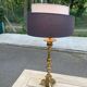 Vintage candle holder lamp in gilded bronze from the 19th century.