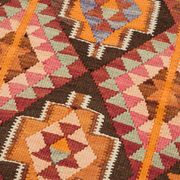 Turkish Handwoven Vintage Herki Kilim 90 cm x 328 cm