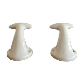 Pair of 50 ' s porcelain hooks