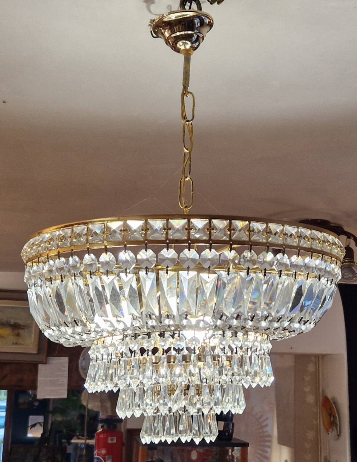 Lustre pampille vintage