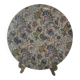 Large round ceramic plate with floral decoration – Arts & Crafts style