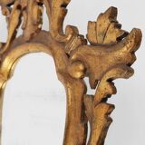 Paire de miroirs vénitiens en bois doré de style rococo, vers 1850, Italie