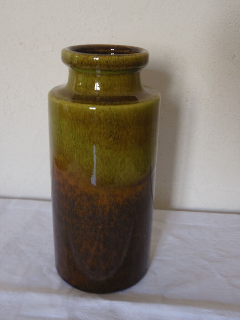 Vase West Germany khaki and brown