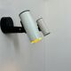 Pair of vintage adjustable wall lights, white metal, France 1970