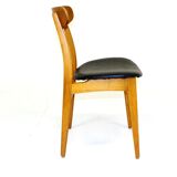 Set of 4 chairs in teak and beech, Denmark, 1960