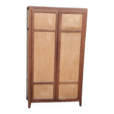 Armoire parisienne 2 portes en chêne et peuplier des années 50