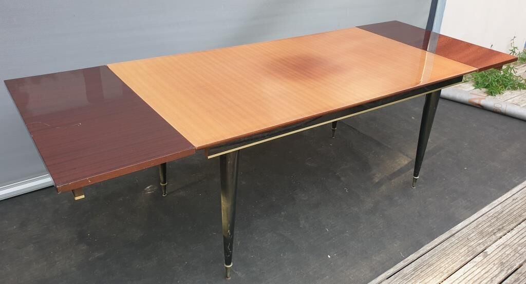 Black teak table 1960s